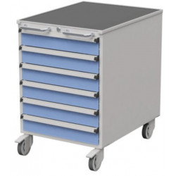 Desserte 6 tiroirs L 530 x P 640 x H 795 mm