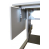 Support plateau latéral rabattable pour poste montants aluminium