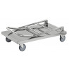 Chariot inox 18/0 1 plateau dossier rabattable