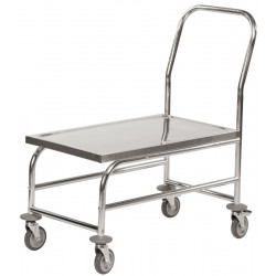 Chariot inox 18/0 avec 1 plateau