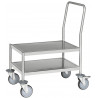 Desserte inox 18/8 soudé avec 2 plateaux