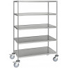 Desserte inox 18/8 soudé avec 5 plateaux