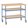 Table mobile double plateau à hauteur réglable