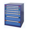 Armoire métallique d'atelier 7 tiroirs bâti bleu