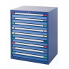 Armoire métallique d'atelier pour machine bâti bleu