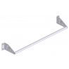 Traverse en tube aluminium sur équerres pour rayonnage dynamique d'atelier