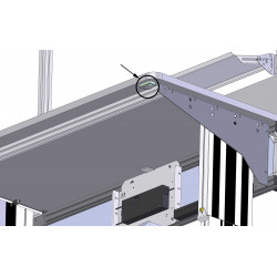 Support pour décalage de télécommande sur table électrique d'atelier