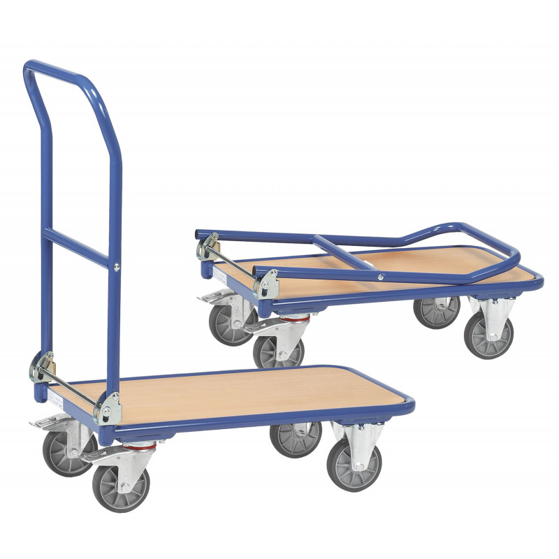 Chariot pliable à plateforme en mélaminé Chariot pliable à plateforme en mélaminé