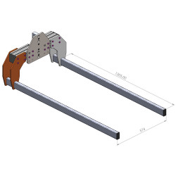 Dimensions fourche prise de palette, outil pour mini gerbeur électrique