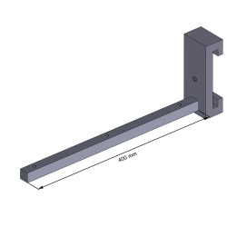 Dimensions fourches section carrée à écartement réglable pour mini gerbeur