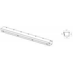 Dimensions goulotte et cache de fermeture