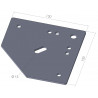 Platine roulette à oeil 150 x 150 mm diamètre 13