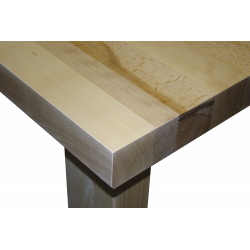 Établi bois professionnel en hêtre massif étuvé finition vernis ép. 50 mm