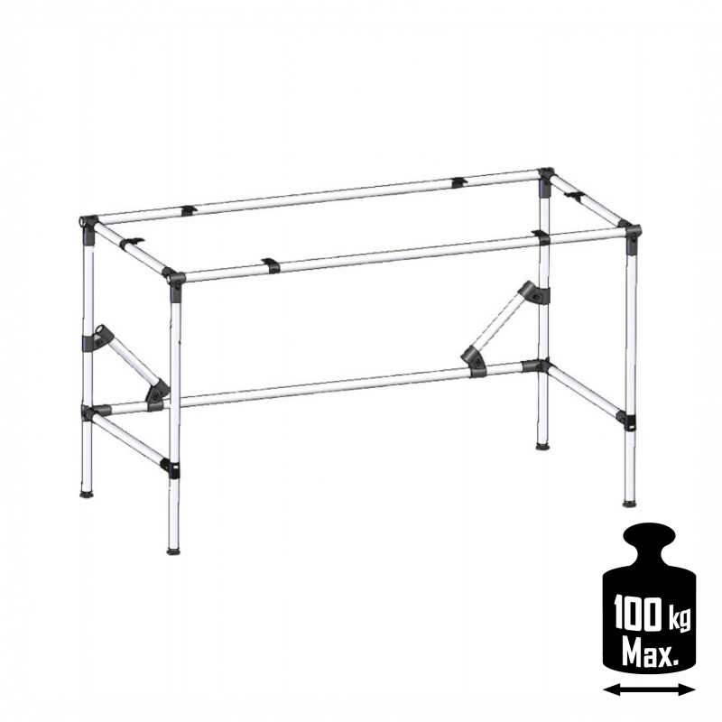 Table de travail assemblage tube et connecteurs