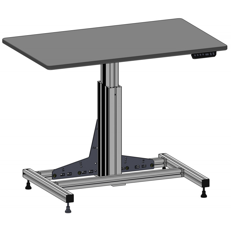 Table adossée réglable en hauteur Ergonomix