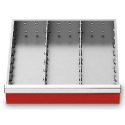 Organisateur de tiroirs 450 x 400 mm - 2 séparateurs longitudinaux