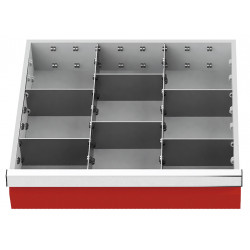 Organisateur de tiroirs 450 x 400 mm - 2 + 6 séparateurs