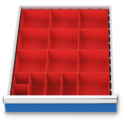 Organisateur de tiroirs 450 x 600 mm - 15 godets