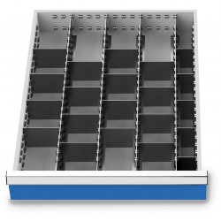 Organisateur de tiroirs 450 x 600 mm - 4 + 21 séparateurs