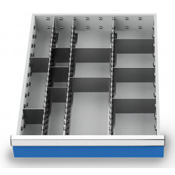 Organisateur de tiroirs 450 x 600 mm - 3 + 10 séparateurs
