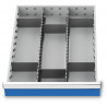 Organisateur de tiroirs 450 x 600 mm - 2 + 6 séparateurs