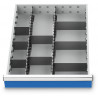 Organisateur de tiroirs 450 x 600 mm - 3 + 6 séparateurs