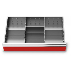 Organisateur de tiroirs 600 x 400 mm - 2 séparateur longitudinal + 4 séparateurs