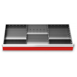 Organisateur de tiroirs 900 x 400 mm - 2 + 5 séparateurs