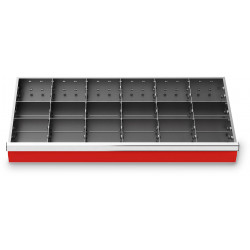 Organisateur de tiroirs 900 x 400 mm - 5 + 12 séparateurs