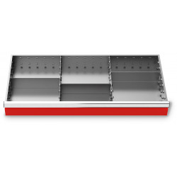 Organisateur de tiroirs 900 x 400 mm - 2 + 3 séparateurs