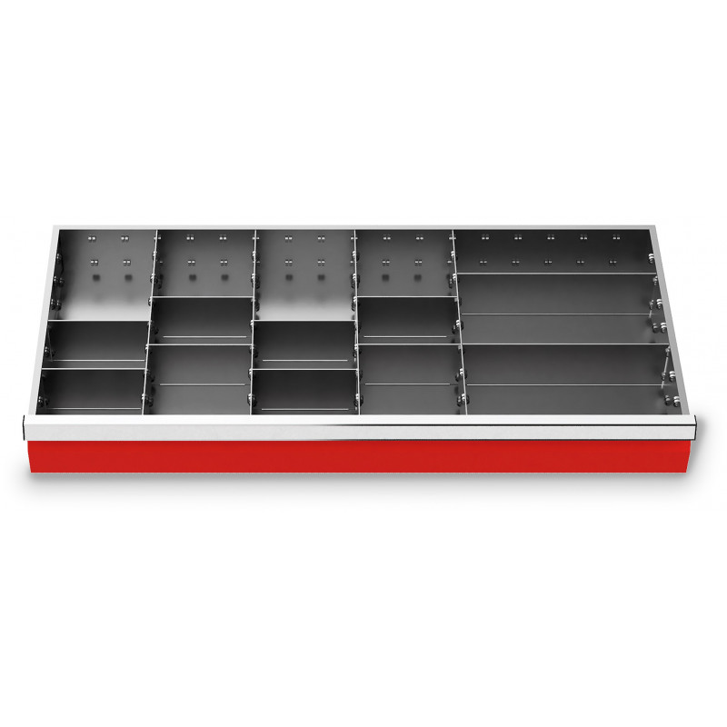 Organisateur de tiroirs 900 x 400 mm - 4 + 10 séparateurs