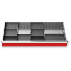 Organisateur de tiroirs 900 x 400 mm - 3 + 6 séparateurs