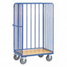 Chariot pour colis avec ridelles en tube