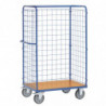 Chariot pour colis avec ridelles en treillis