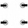 Jeu de 4 roulettes pivotantes pour atelier industriel