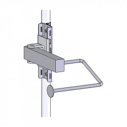 Support rouleau sur bras articulé pour fixation sur tubes lean