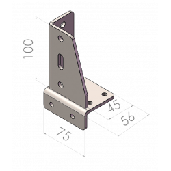 Supports pour montants aluminium 40 x 40 mm