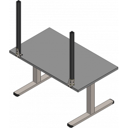 Paire de supports pour montants aluminium 40 x 40 mm