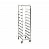 Desserte niveaux plats pour bacs Europe 600x400 ou rouleaux de maroquinerie