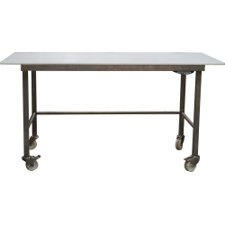 Table industrielle électrique structure inox et plateau PEHD, inox ou PVC