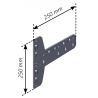 Gousset 250x250 mm pour structure profilé Aluminium