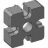Connecteur de liaison perpendiculaire de 2 profilés aluminium 45x45