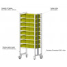 Chariot de stockage 8 bacs Europe 600 x 400 | Mécamontage