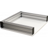 Tablette PEHD avec rebords en profilé aluminium