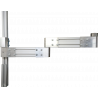 Bras articulé forte charge 50 kg fixation sur profilé aluminium