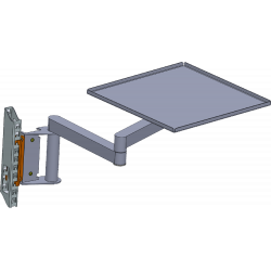 Tablette pivotante ergonomique pour poste de travail industriel
