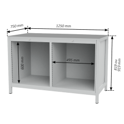 Etabli L 1250 mm avec 2 bâtis configurables