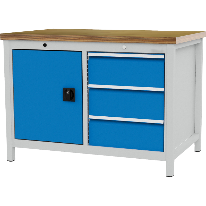 Porte battante L 495 mm pour établi configurable