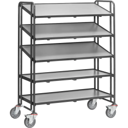 Chariot de mise à disposition de pièces 5 niveaux L 1240 x P 610 mm