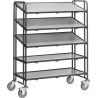 Chariot de mise à disposition de pièces 5 niveaux L 1240 x P 610 mm